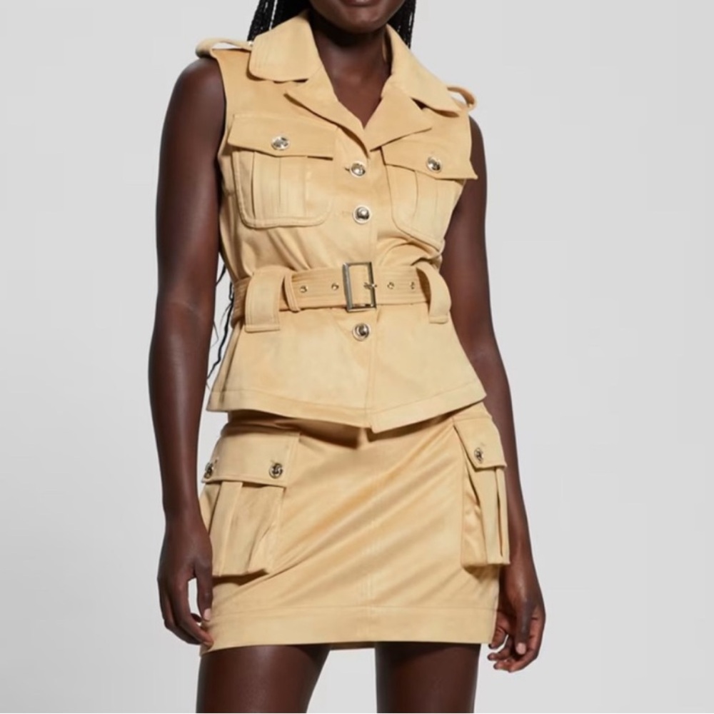 Guess Faux Suede Skirt NWT